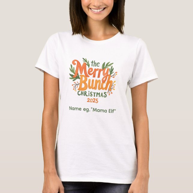 Camiseta The Merry Bunch – Retro Family Christmas Shirt (Anverso)