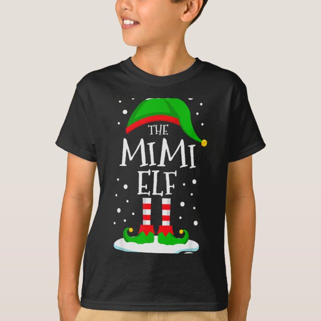 Camiseta The Mimi Elf Christmas Family Matching Xmas Grandm (Anverso)