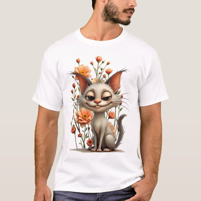 Camiseta The mischievous cat  (Anverso)