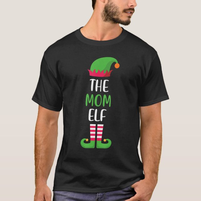Camiseta The Mom Elf Christmas Family Matching Group (Anverso)