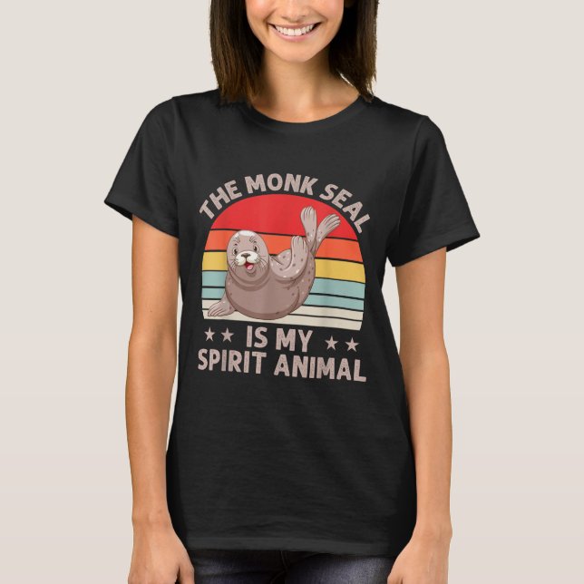 Camiseta The Monk Seal Is My Srit Animal Caribbean Monk Sea (Anverso)