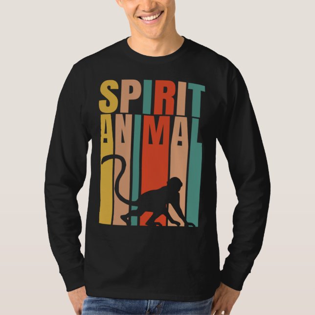 Camiseta The Monkey Is My Spirit Animal  Retro (Anverso)
