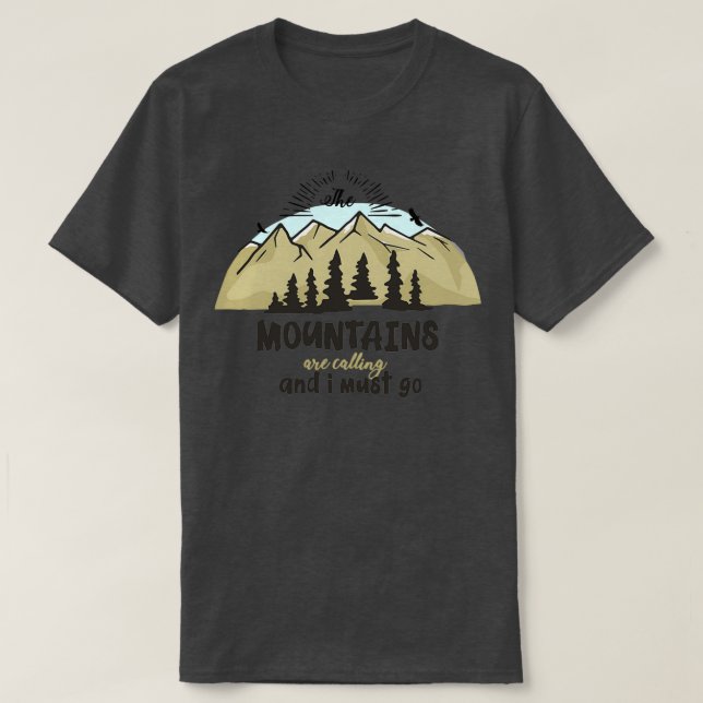 Camiseta The Mountains Are Calling 3 (Diseño del anverso)