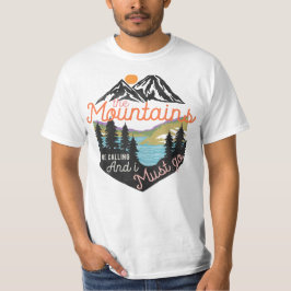 Camiseta The Mountains Are Calling Vintage Hiking Adventure