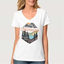 Camiseta The Mountains Are Calling Vintage Hiking Adventure