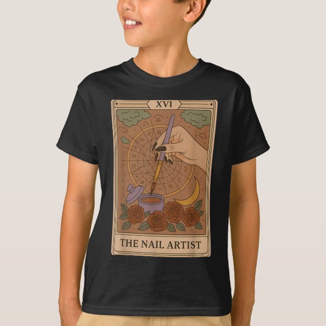 Camiseta The Nail Artist Tarot Card Mystical Nail Tech Zodi (Anverso)