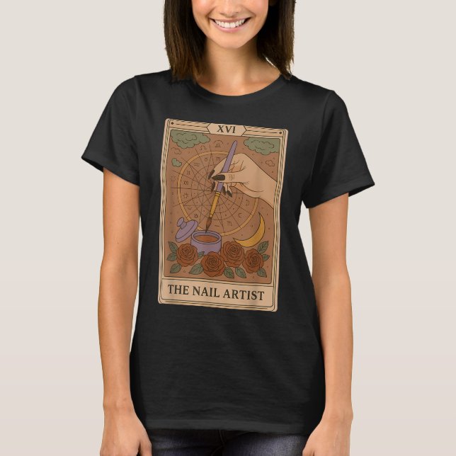 Camiseta The Nail Artist Tarot Card Mystical Nail Tech Zodi (Anverso)