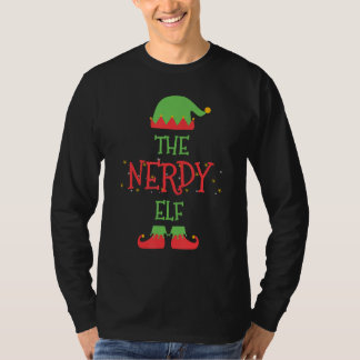 Camiseta The Nerdy Elf Christmas Family Matching Group