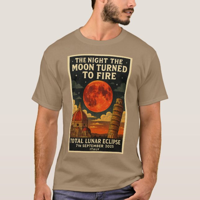 CAMISETA THE NIGHT THE MOON TURNED TO FIRE TOTAL LUNAR ECLI (Anverso)