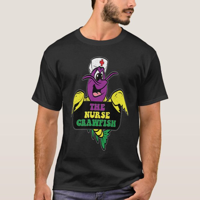 Camiseta The Nurse Crawfish Mardi Gras Carnival Parade RN L (Anverso)