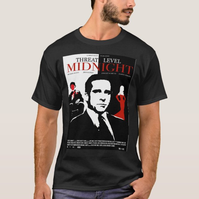 Camiseta The Office Threat Level Midnight Movie Poster Post (Anverso)
