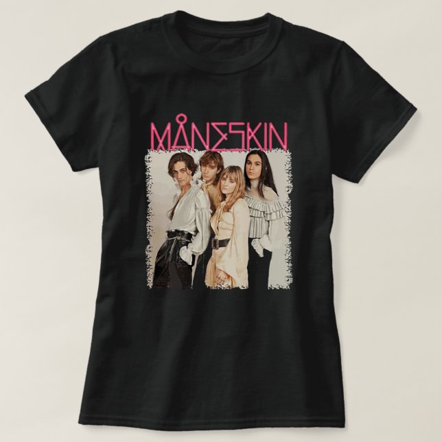 Camiseta The Official Merchandise of Måneskin - Maneskin  (Diseño del anverso)