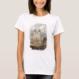 Camiseta The Old Market Place at Prague, 1881 (oil on canva