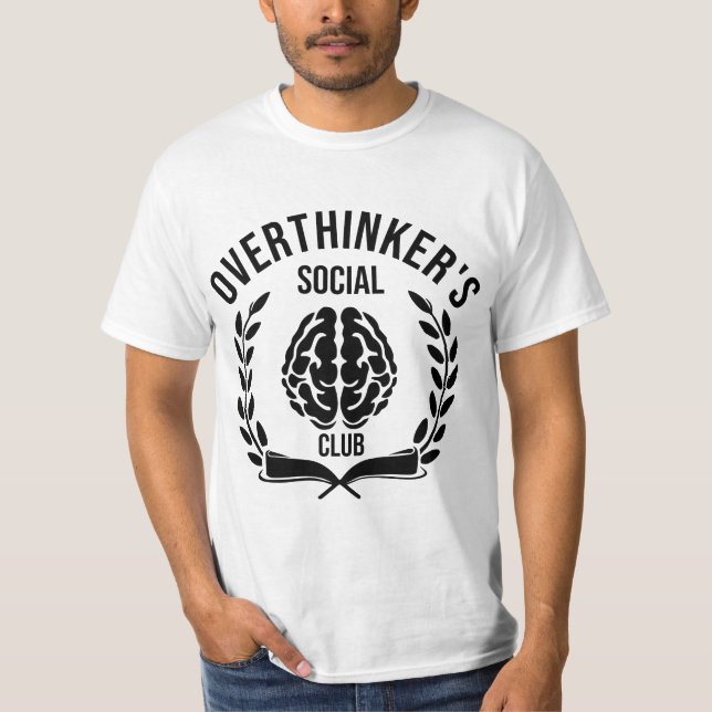 Camiseta The Overthinker's Social Club T-shirt Design (Anverso)