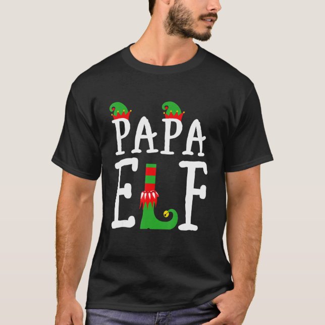Camiseta The Papa Elf Matching Group Xmas Family Christmas (Anverso)