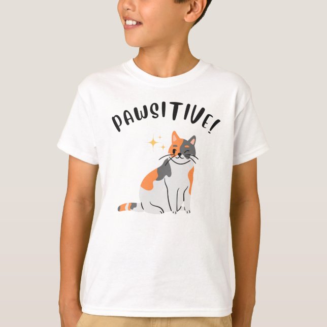 Camiseta The PAWSITIVE Cat - Kid's T-Shirt (Anverso)