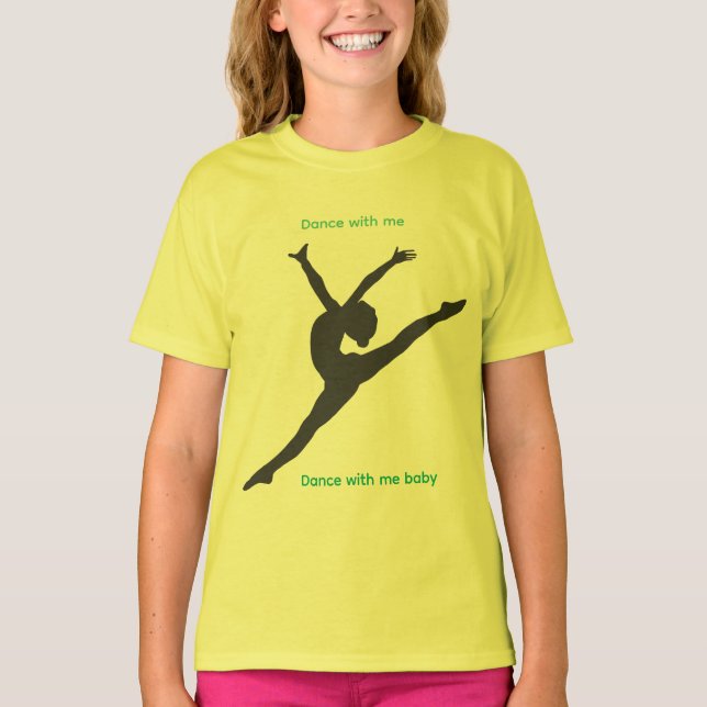 Camiseta The Playground T-Shirt with dancer in chartreuse (Anverso)