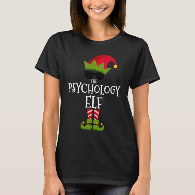 Camiseta The Psychology Elf Matching Family Group Christmas (Anverso)