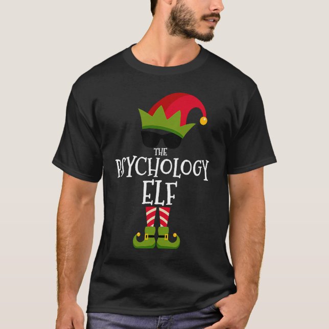 Camiseta The Psychology Elf Matching Family Group Christmas (Anverso)