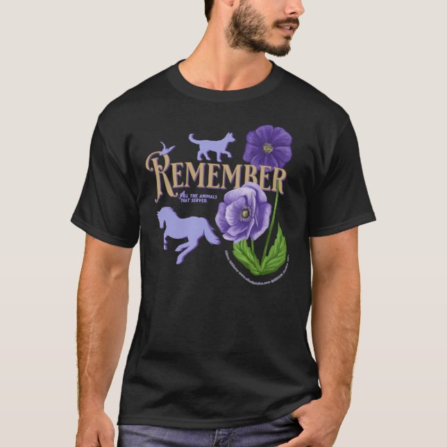 Camiseta The Purple Poppy In Remembrance Of The Animals Tha (Anverso)