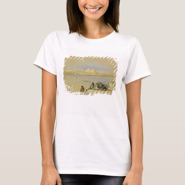 Camiseta The Pyramids at Giza, near Cairo (w/c) (Anverso)