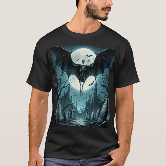 Camiseta The Rise of the Winged Skeleton Under the Full Moo (Anverso)
