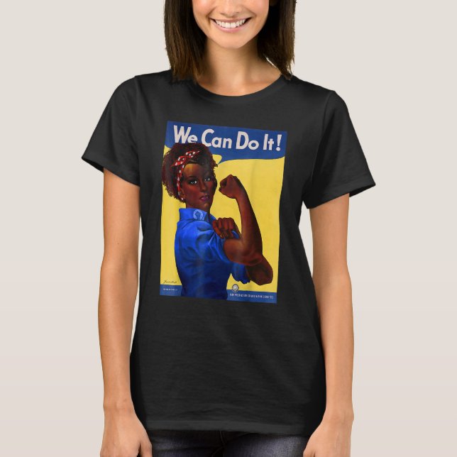 Camiseta The Riveter Black History Queen Melanin Afro Afric (Anverso)