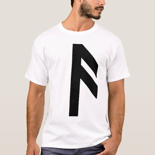 Camiseta The Rune Ansuz (negro) (Anverso)