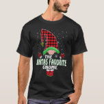 Camiseta The Santas Favorite Gnome Matching Family Christma<br><div class="desc">The Santas Favorite Gnome Matching Family Christmas Pajama.</div>