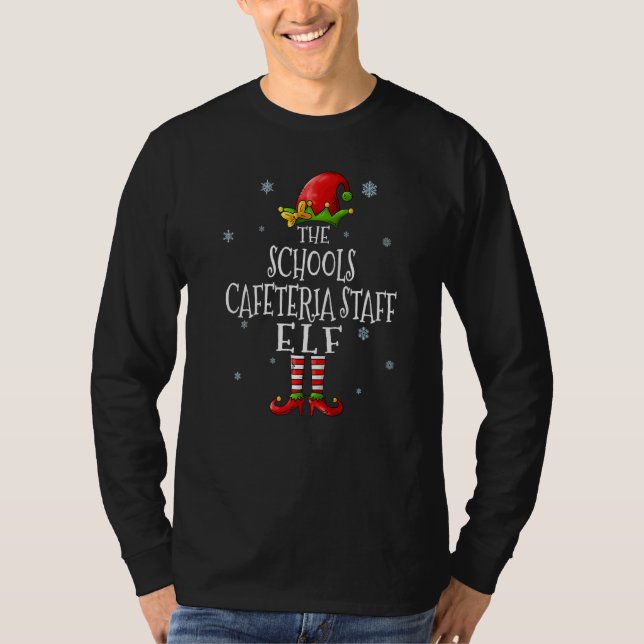 Camiseta The Schools Cafeteria Staff Elf Squad Matching Chr (Anverso)