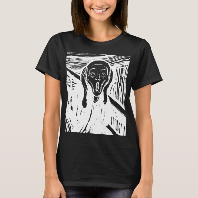 Camiseta The Scream – Arte de Edvard Munch (Invert (Anverso)