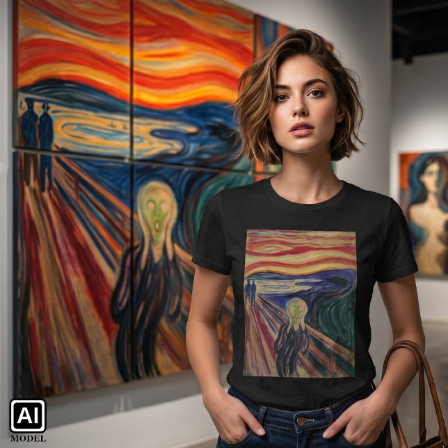 Camiseta The Scream by Edvard Munch, Vintage Expressionism (The Scream by Edvard Munch is an expressionistic painting based on Munch's actual experience.)