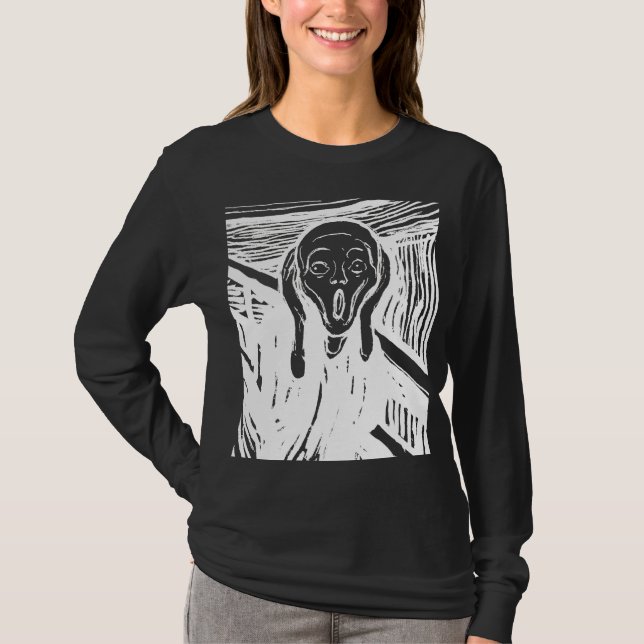 Camiseta The Scream – Edvard Munch Art (Inverted) T-Shirt (Anverso)