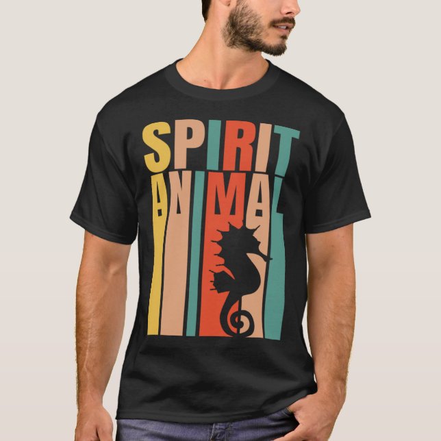 Camiseta The Seahorse Is My Spirit Animal  Retro (Anverso)