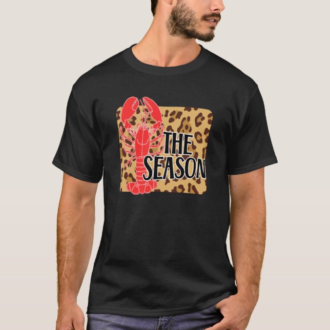 Camiseta The Season Crawfish Leopard Mardi Gras Carnival Fe (Anverso)