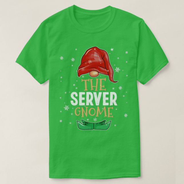 Camiseta The server Gnome Family Matching Christmas Outfit  (Diseño del anverso)