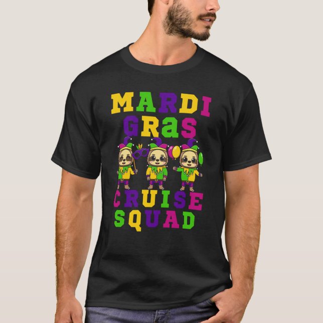 Camiseta The Shenanigans begin Sloth 2023 Mardi Gras Cruise (Anverso)