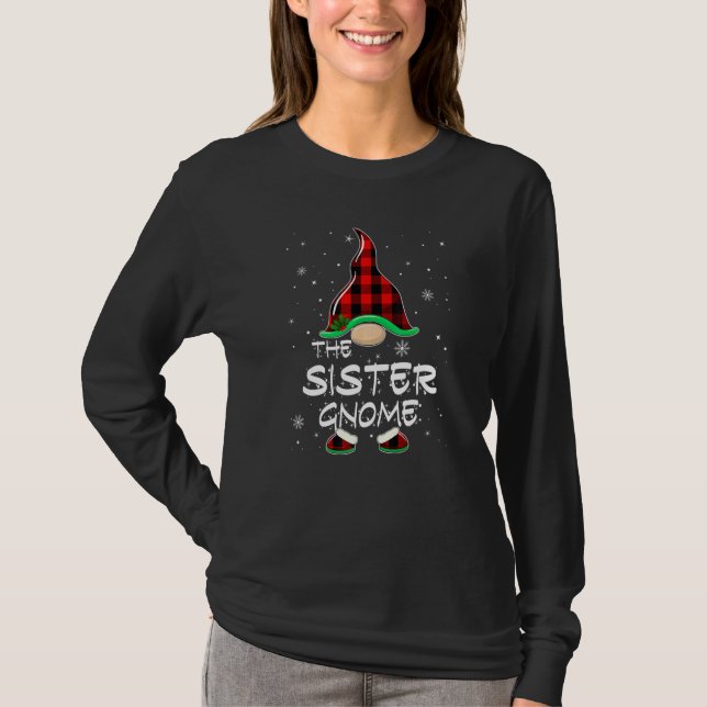 Camiseta The Sister Gnome Red Buffalo Plaid Christmas Pajam (Anverso)