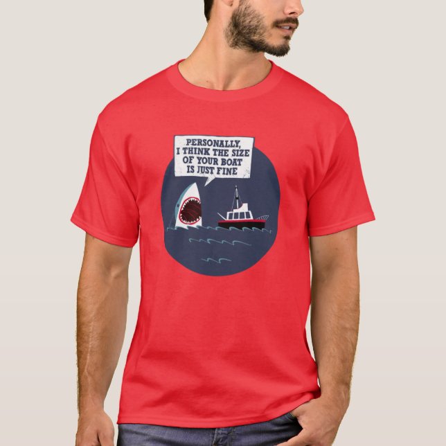 Camiseta The Size Of Your Boat Is Just Fine Jaws girl (Anverso)