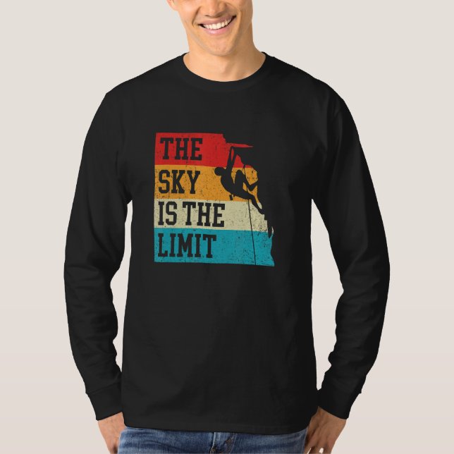 Camiseta The Sky Is The Limit Rock Climbing Bouldering Clim (Anverso)