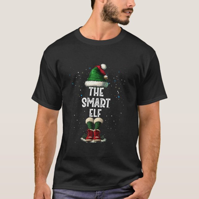 Camiseta The Smart Elf Costume Matching Family Christmas El (Anverso)