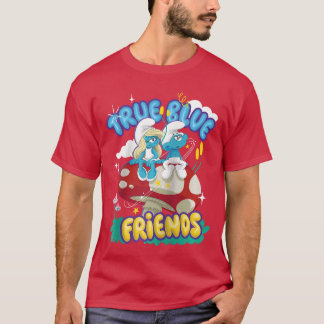 Camiseta The Smurfs Movierue Blue Friends Smurfette and No 
