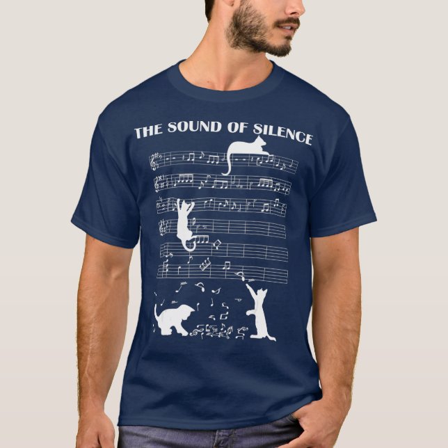 Camiseta The Sound Of Silence Music And Cats Lover (Anverso)