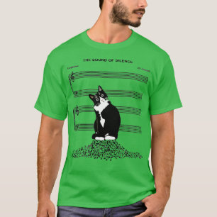 Camiseta The Sound Of Silence Music and Cats Lover   3 
