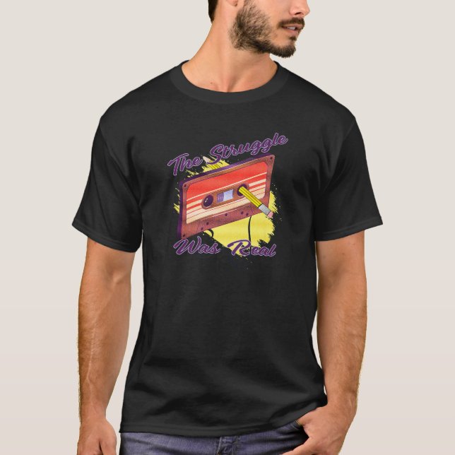 Camiseta The Struggle Was Real 70s Music Mix Tape Nightmare (Anverso)