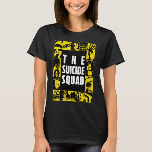 Camiseta The Suicide Squad   Yellow & Black Icon Blocks