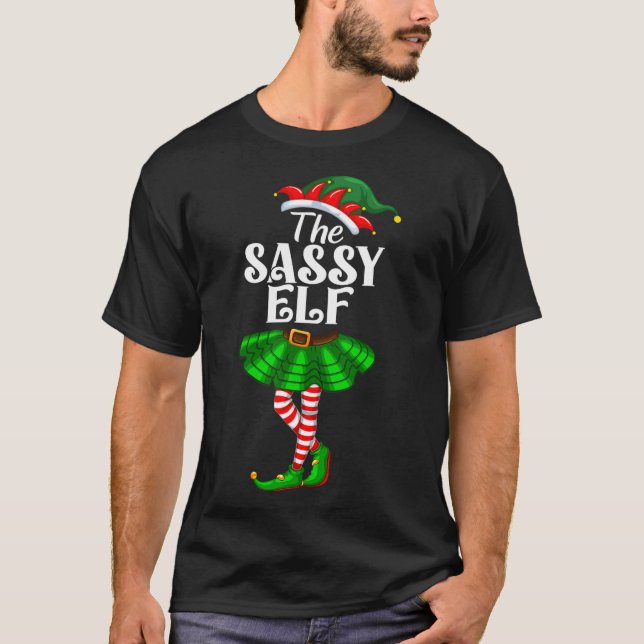 Camiseta The Sy Elf Xmas Funny Christmas Matching Family Pa (Anverso)