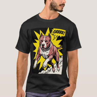 Camiseta The Synthwave Pittie: Retro Neon American Pit Bull