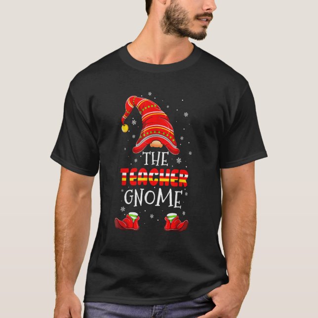 Camiseta The Teacher Gnome Apparel Teach Matching Pajamas W (Anverso)