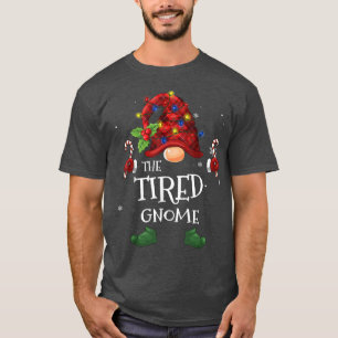 Camiseta The Tired Gnome Buffalo Plaid Christmas Tree Light